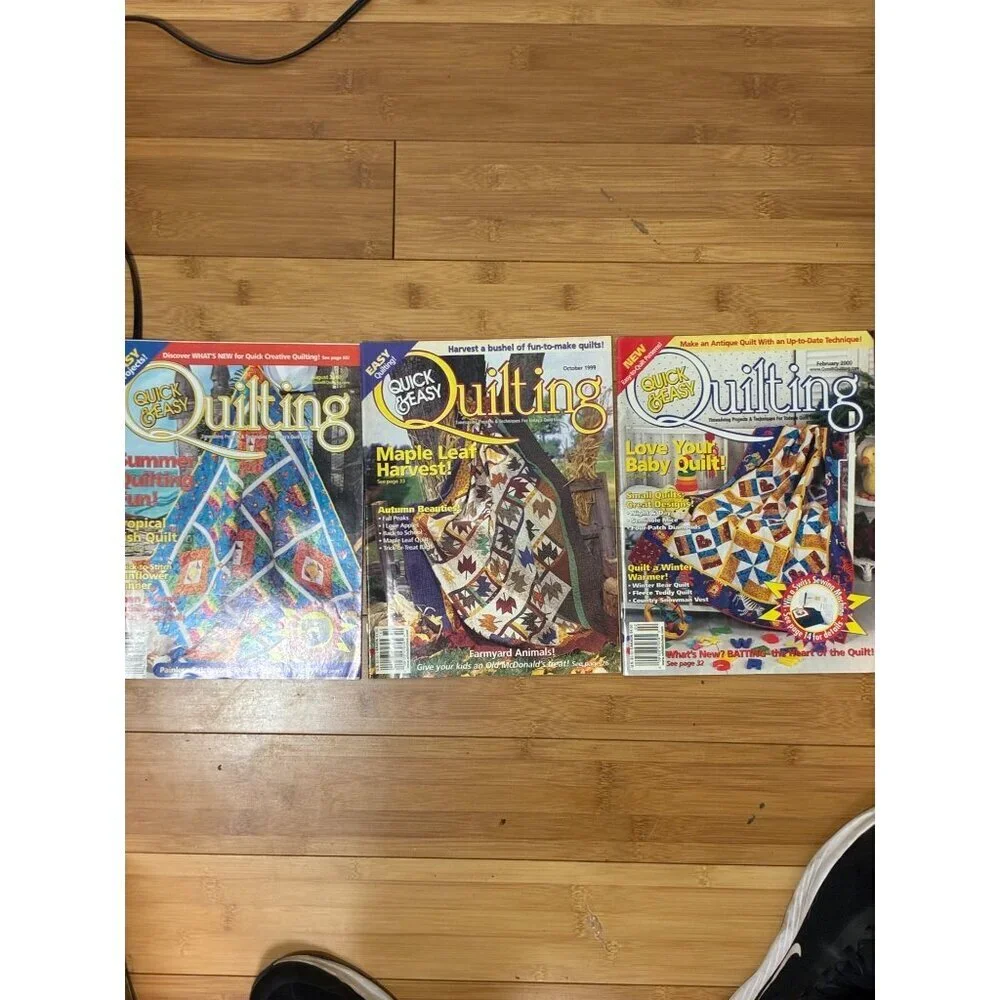 VTG Quick & Easy Quilting Magazine Bundle 9 Issues 1991-2000 Crafts DIY Y2K 90s